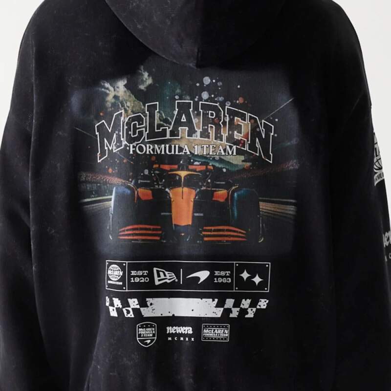 McLaren F1 NE GRPHC casual zip-up sweatshirt, washed black
