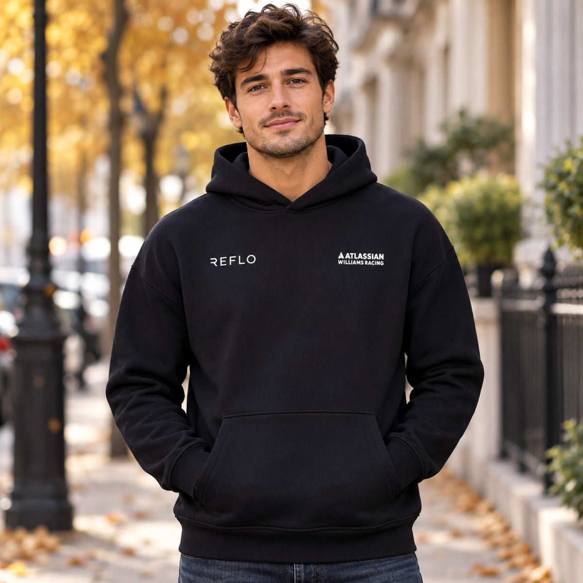 Carlos Sainz Williams Racing F1 Fan Hoodie – Navy Blue – illustrative photo (AI)