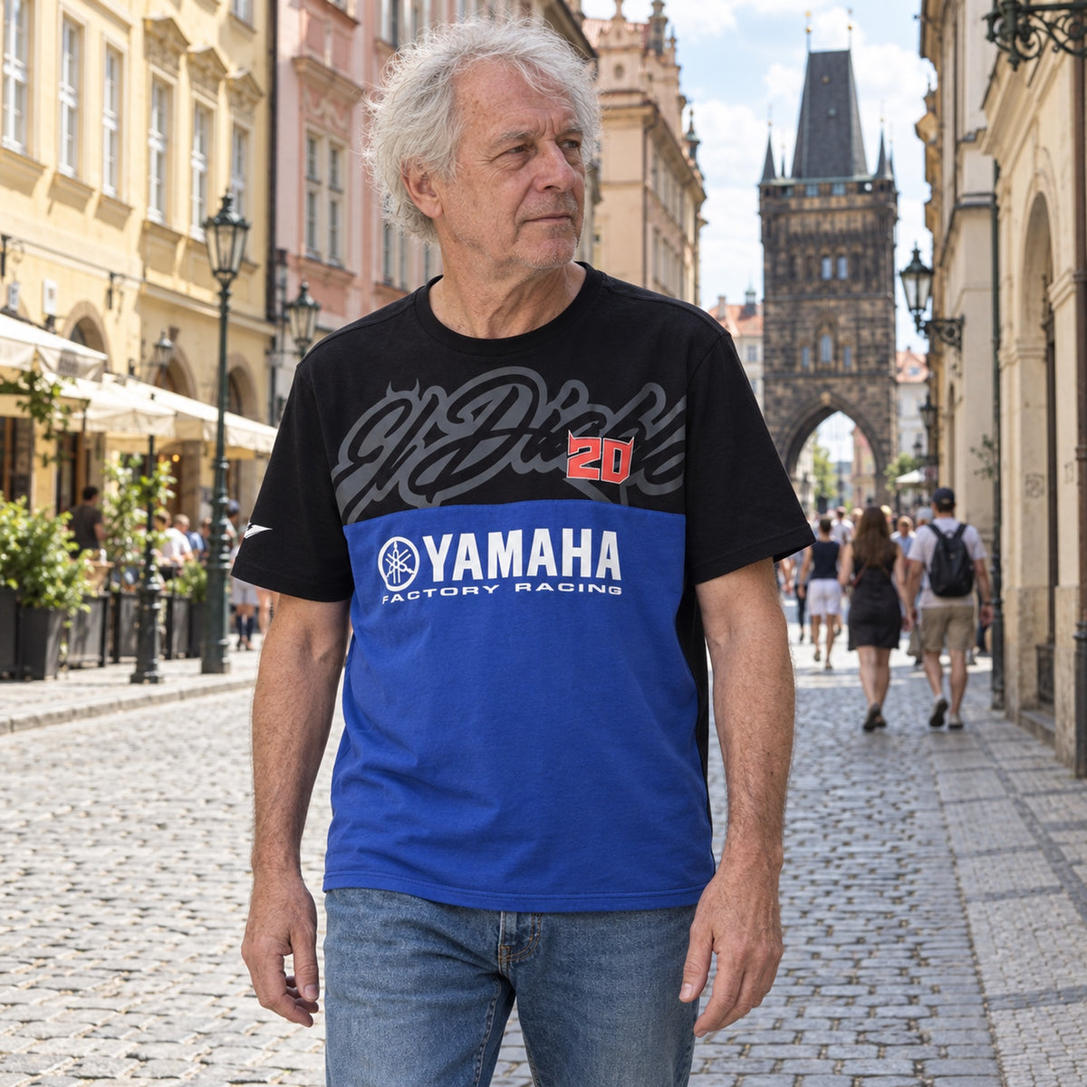 Fabio Quartararo Yamaha MotoGP T-Shirt – EL DIABLO – ilustrační foto (AI)