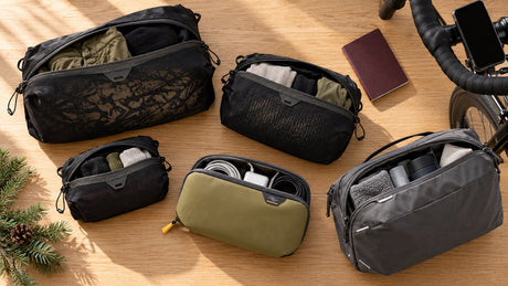 Christmas gifts for travellers and cyclists: Peak Design and accessories for fans – illustrative image created with AI