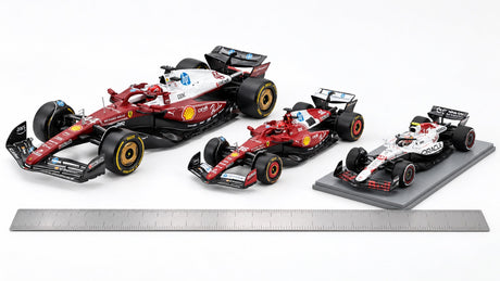 Model car scales 1:18 vs 1:24 vs 1:43 vs 1:64: dimensions, detail and what to choose – illustrative image created with AI
