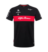 Koszulka dziecięca zespołowa Alfa Romeo F1 Team czarna - 164 CM