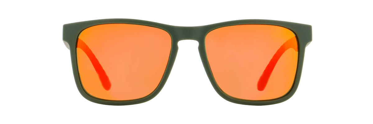 Red Bull Spect EDGE sunglasses green with mirrored lenses