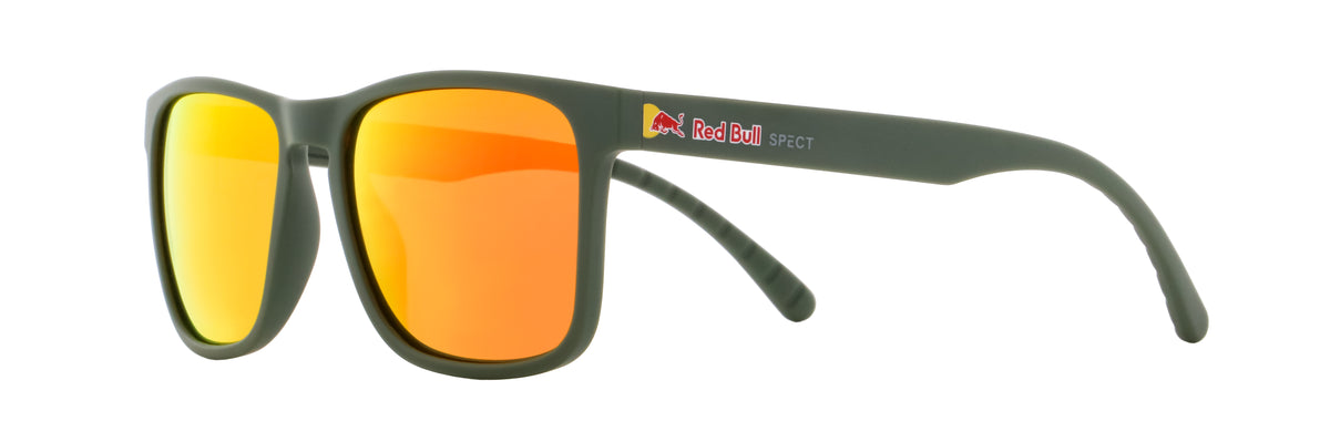 Red Bull Spect EDGE sunglasses green with mirrored lenses