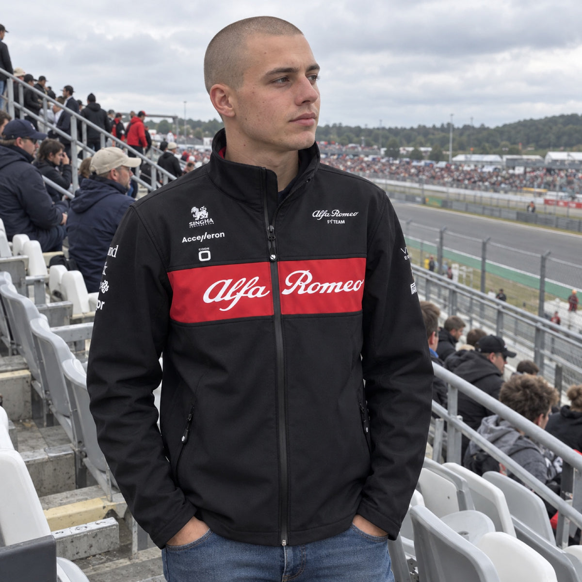 Alfa Romeo F1 Team Softshell Jacket – Black – ilustrační foto (AI)