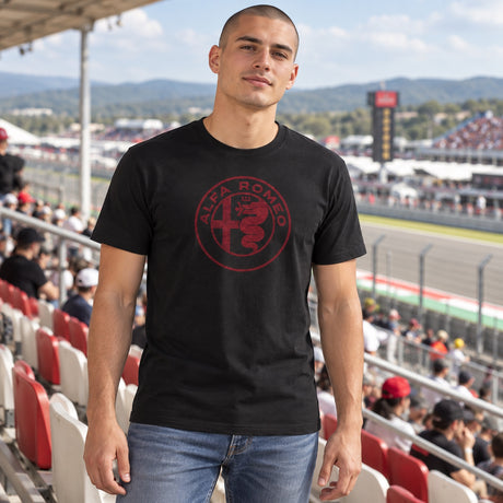 Koszulka Alfa Romeo Serpentine – czarna – zdjęcie poglądowe (AI)