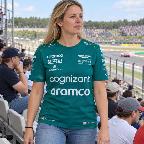 Koszulka zespołowa Aston Martin F1 Team z logo sponsorów – zdjęcie poglądowe 2 (AI)