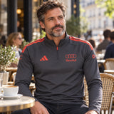 Bluza treningowa Audi Revolut F1 x Adidas z logo sponsorów – szara – zdjęcie poglądowe (AI)