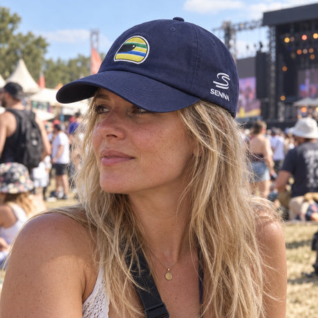 Ayrton Senna Helmet Cap – Navy Blue – ilustrační foto 2 (AI)