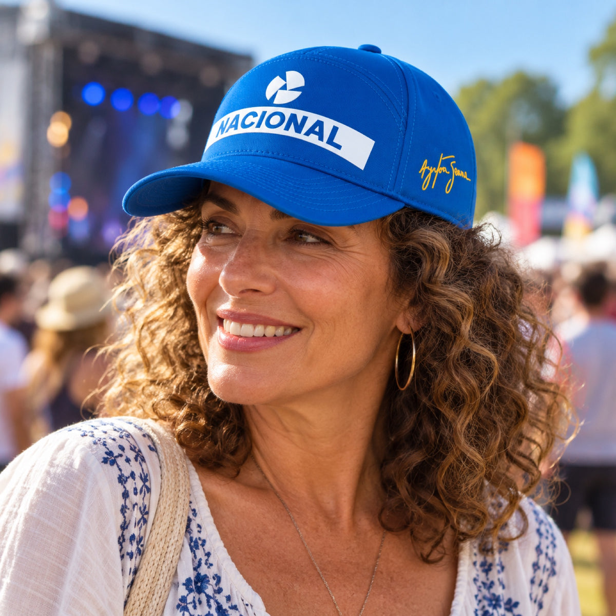 Czapka z daszkiem Ayrton Senna Nacional – niebieska – zdjęcie poglądowe (AI)