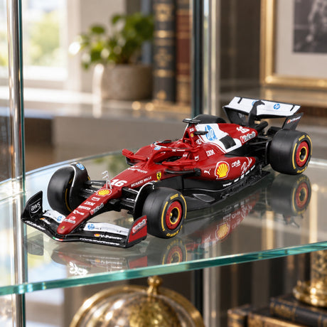 Model Bburago Scuderia Ferrari SF-25 #16 Charles Leclerc 2025 1:43 – zdjęcie poglądowe (AI)