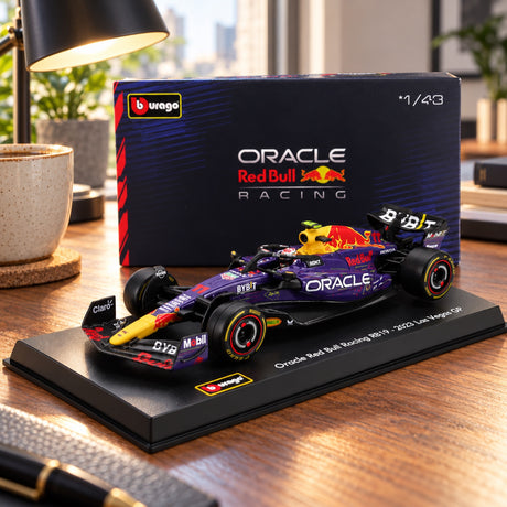 Red Bull F1 RB19 Bburago #11 Sergio Perez 2023 1:43 Signature Model – SE Las Vegas GP – illustrative photo (AI)