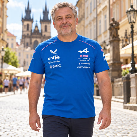 BWT Alpine F1 Team T-Shirt with Sponsor Logos – illustrative photo (AI)