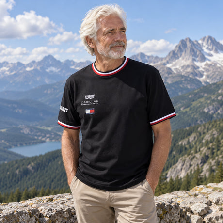 Koszulka zespołowa Cadillac F1 x Tommy Hilfiger – czarna – zdjęcie poglądowe (AI)