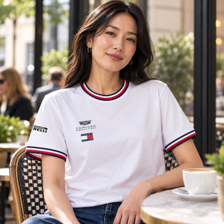 Koszulka zespołowa Cadillac F1 x Tommy Hilfiger – biała – zdjęcie poglądowe (AI)