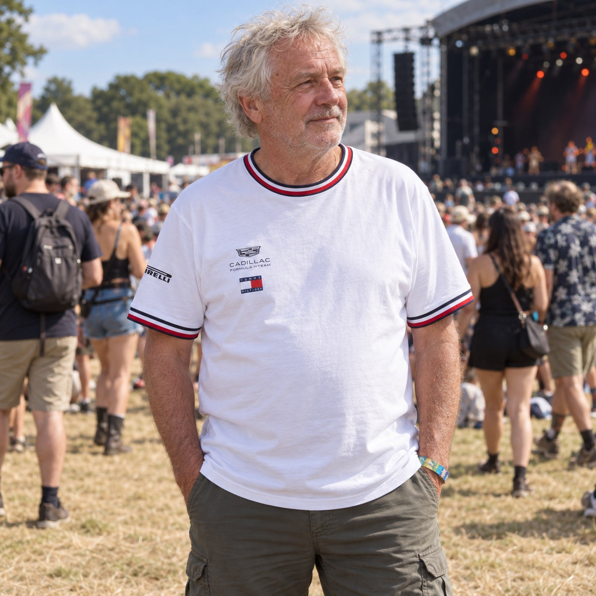 Cadillac F1 x Tommy Hilfiger Team T-Shirt – White – ilustrační foto (AI)