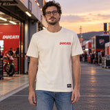 Ducati Corse Men's T-Shirt – White, 100 Years of Ducati Edition – illustrative photo (AI)