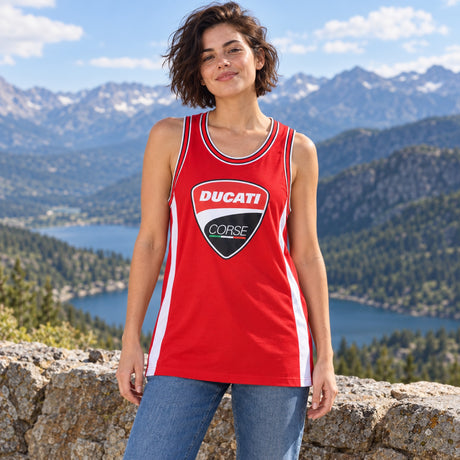 Męski tank top Ducati Corse z logo – zdjęcie poglądowe (AI)