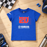 Koszulka dziecięca Fabio Quartararo z logo Yamaha MotoGP – niebieska – zdjęcie poglądowe (AI)