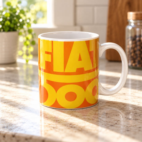 Fiat 500 Vintage Ceramic Mug – Yellow, Official Product – illustrative photo (AI)