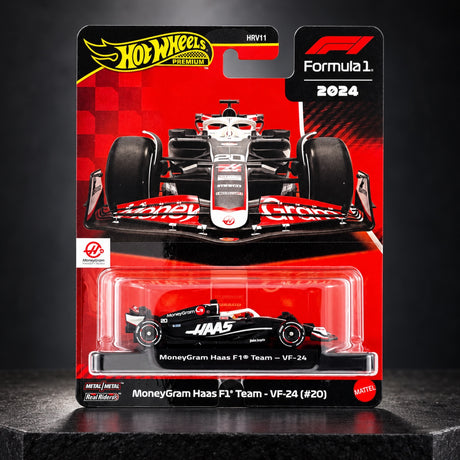 Model Hot Wheels F1 Premium – Kevin Magnussen Haas F1 – zdjęcie poglądowe (AI)