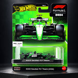 Model Hot Wheels F1 Premium – Zhōu Guànyǔ KICK Sauber F1 – zdjęcie poglądowe (AI)