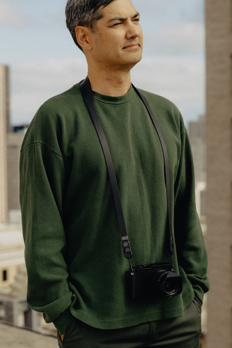 Peak Design Form - leather camera strap, long - black