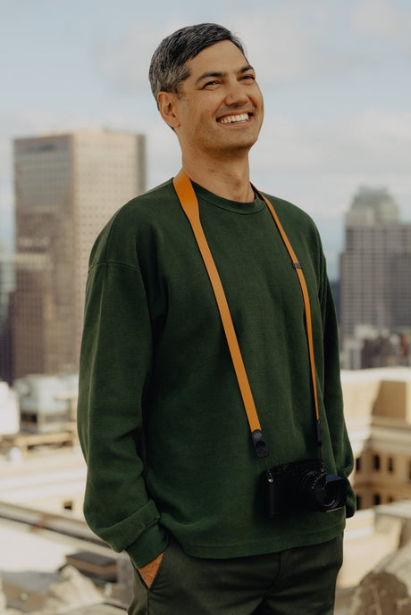 Peak Design Form - leather camera strap, long - Amber