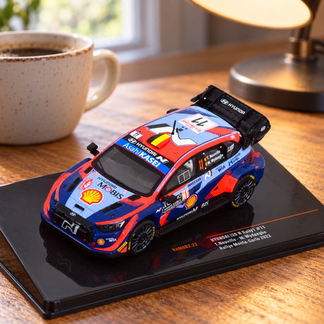 Model IXO Hyundai i20 N WRC – Rally Monte Carlo 2023 – T. Neuville – zdjęcie poglądowe (AI)