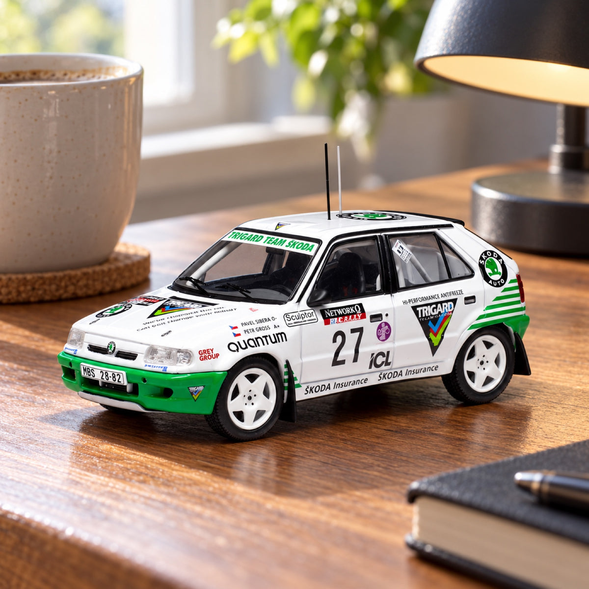 Model IXO Škoda Felicia Kit Car nr 27 RAC Rally 1995 – zdjęcie poglądowe (AI)