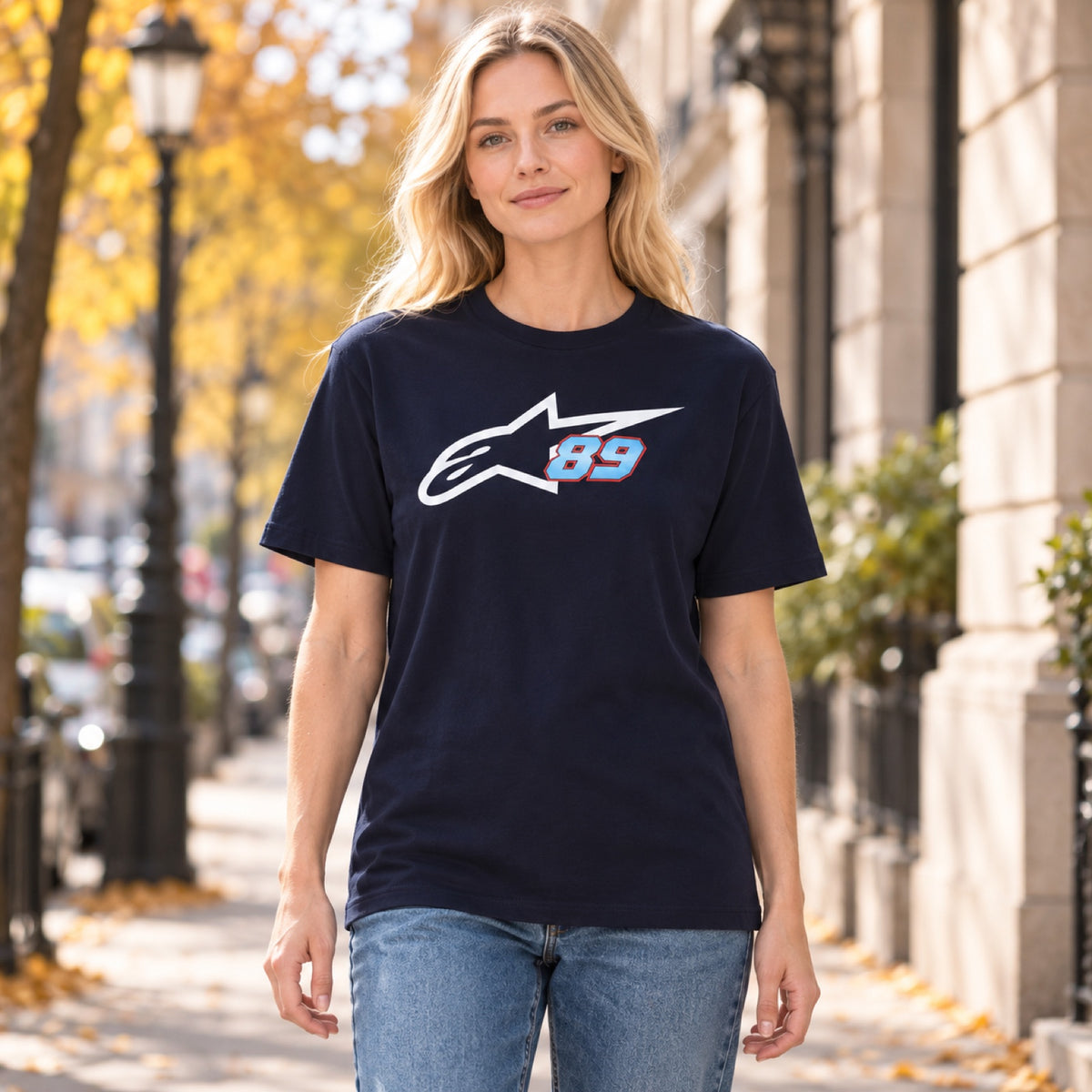 Koszulka Jorge Martin Alpinestars – granatowa – zdjęcie poglądowe (AI)
