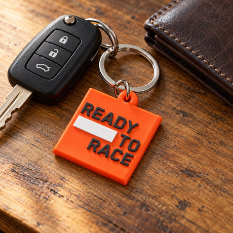 KTM Racing Ready To Race Keyring with Logo – Orange – illustrative photo (AI)