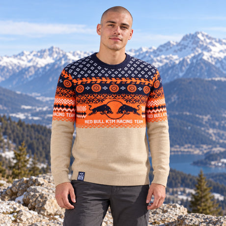 Sweter zimowy KTM Red Bull Racing – edycja świąteczna – zdjęcie poglądowe (AI)