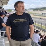 Koszulka Lamborghini Casual z logo – granatowa – zdjęcie poglądowe (AI)