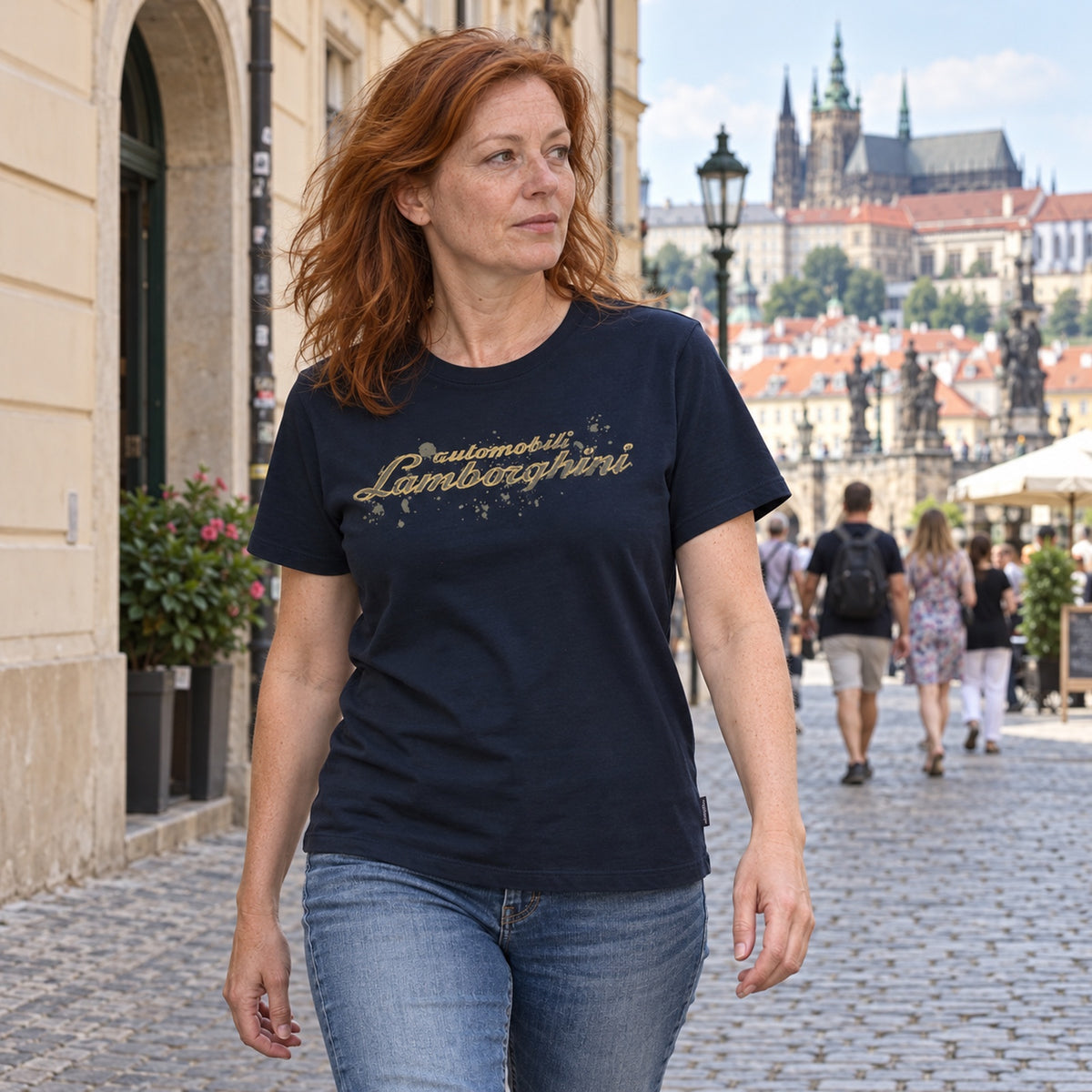 Koszulka Lamborghini Casual z logo – granatowa – zdjęcie poglądowe 2 (AI)