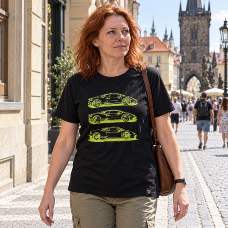 Lamborghini Lambo Motif T-Shirt – Black – ilustrační foto 2 (AI)