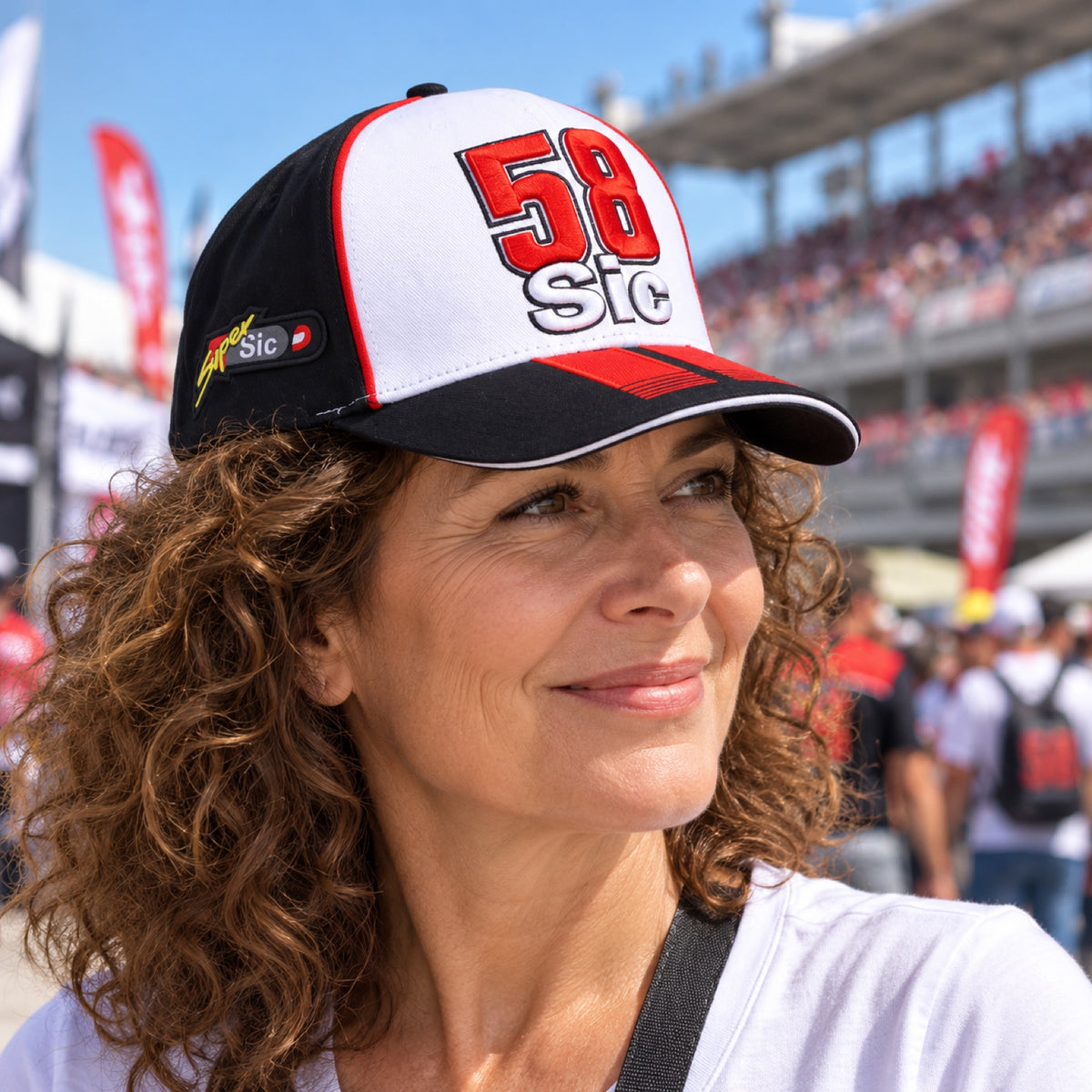 Czapka z daszkiem kibica Marco Simoncelli 58 – zdjęcie poglądowe (AI)