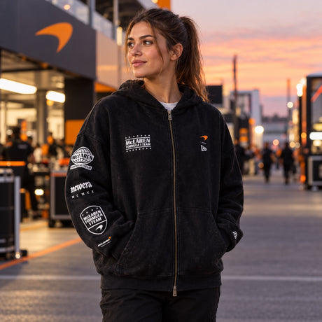 McLaren F1 NE GRPHC Zip Hoodie – Black Washed – illustrative photo (AI)