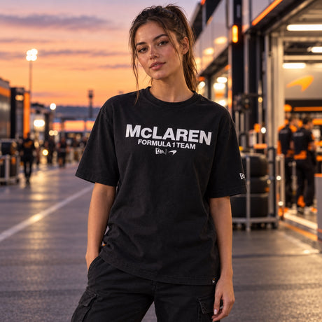 Koszulka casual McLaren F1 NE Wordmark – czarna – zdjęcie poglądowe (AI)