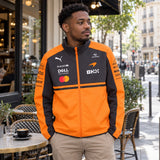 McLaren F1 Team Softshell Jacket 2026 – Orange/Grey – ilustrační foto (AI)