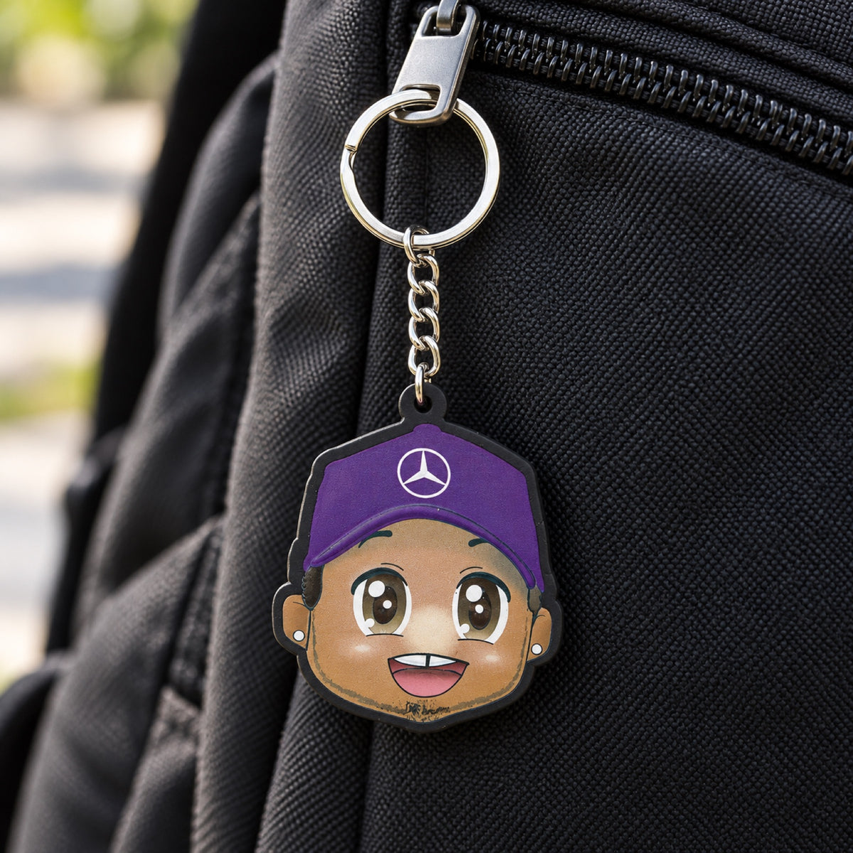 Lewis Hamilton Mercedes-AMG F1 Keyring with LH Motif – illustrative photo (AI)