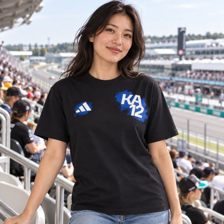 Koszulka Mercedes-AMG PETRONAS F1 x Adidas KIMI ANTONELLI #12 – czarna – zdjęcie poglądowe (AI)