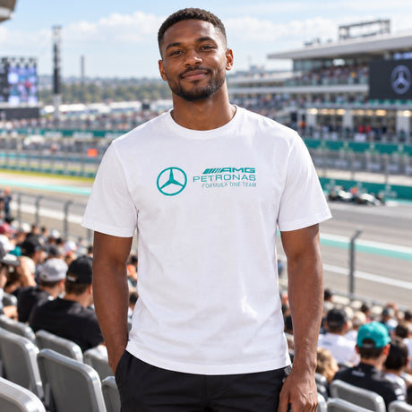 Koszulka casual Mercedes-AMG PETRONAS F1 AMG – biała – zdjęcie poglądowe (AI)