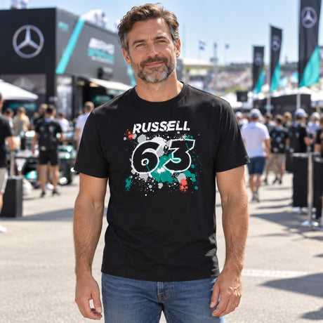 Koszulka Mercedes-AMG PETRONAS F1 George Russell #63 – zdjęcie poglądowe (AI)