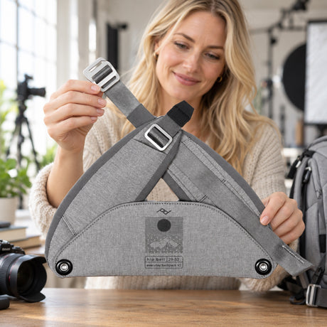Peak Design Everyday Hip Belt v2 (32-69) – Ash – illustrative photo (AI)