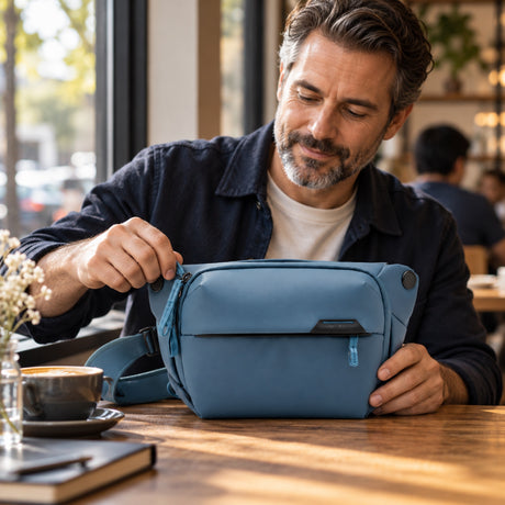 Peak Design Everyday Sling 3L – Ocean – illustrative photo (AI)