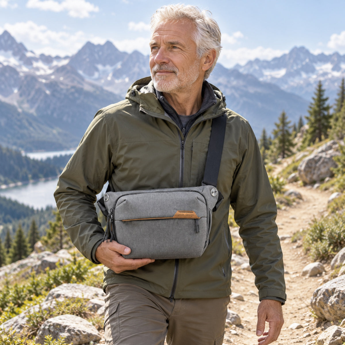 Peak Design Everyday Sling 6L v2 – Ash – illustrative photo (AI)