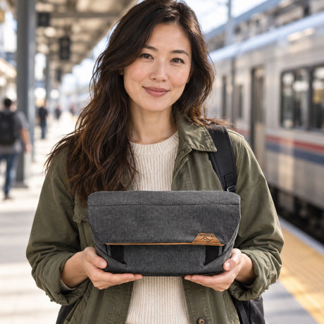 Peak Design Field Pouch v2 – Charcoal – illustrative photo (AI)