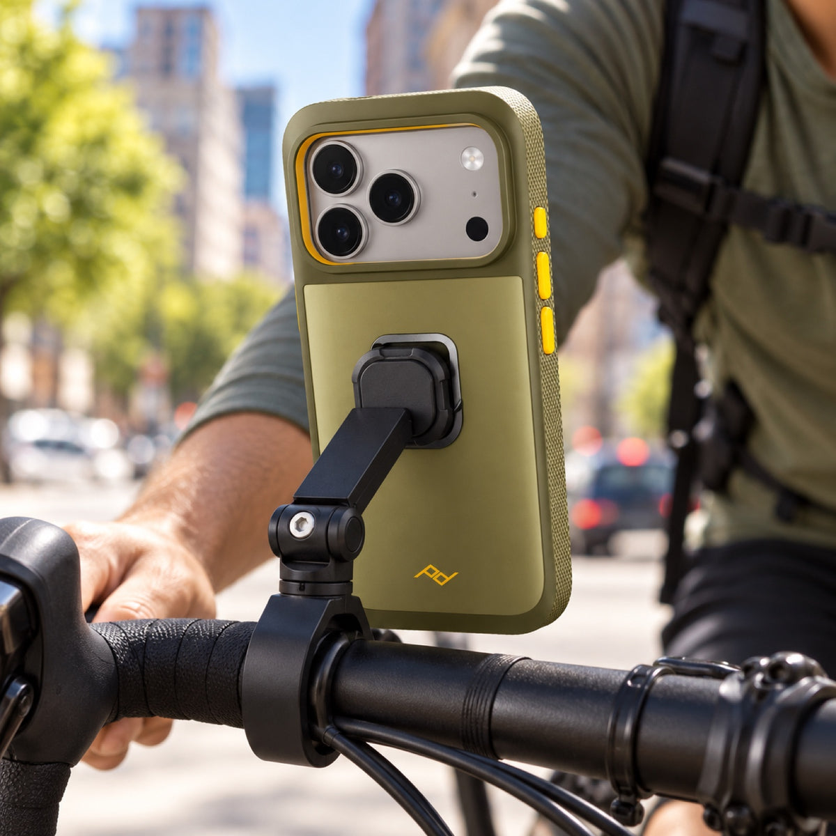 Peak Design GNAR Case – iPhone 17 Pro – Kelp – zdjęcie poglądowe (AI)