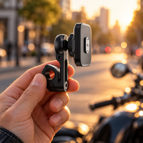 Peak Design Motorcycle Mount Mirror Mount – Black – illustrative photo (AI)